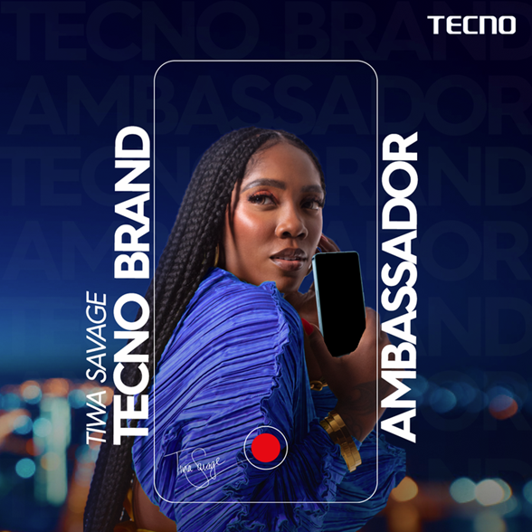 TECNO brand ambassador, Tiwa Savage