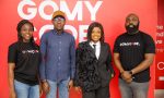 L-R: Temitayo Akinwale, Hackerspace Manager, GOMYCODE Nigeria; Abiodun Adefusi, Community Ambassador Lead Africa & Western Asia, Topcoder; Tobi Ayeni, Tech Creator and Founder, Miss Techy and Babatunde Olaifa, General Manager, GOMYCODE Nigeria at the opening of the new flagship Hackerspace in Lagos, Nigeria